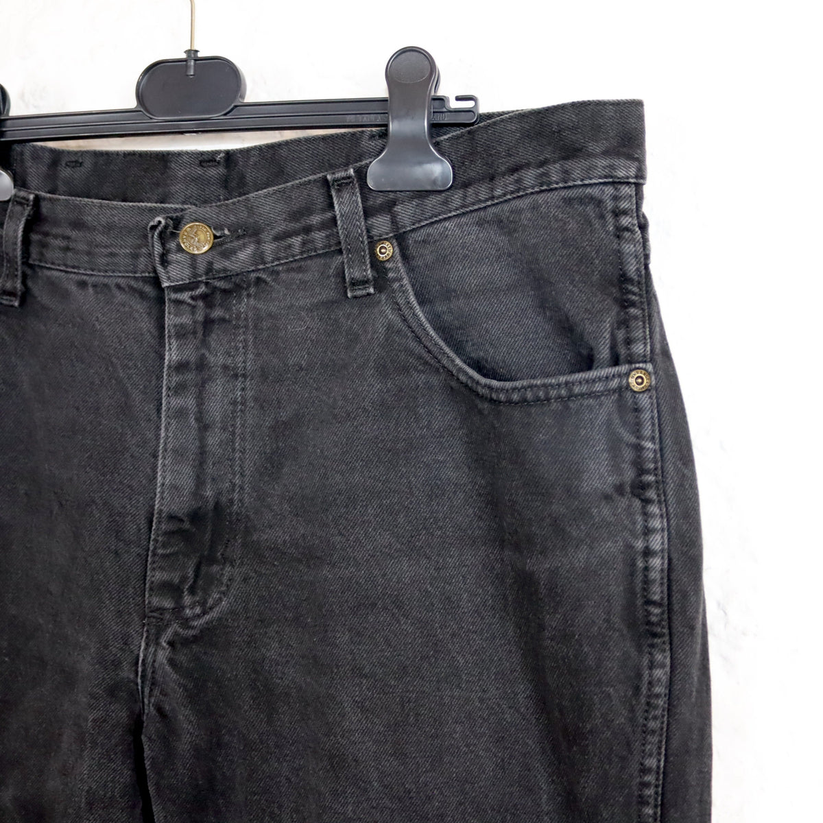 Vintage 80s 90s WRANGLER jeans pants black straight leg baggy W36 L30
