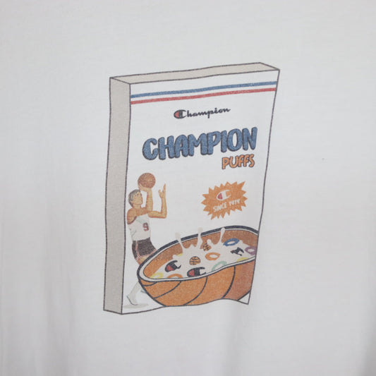Vintage 00s Y2k CHAMPION t-shirt print white S