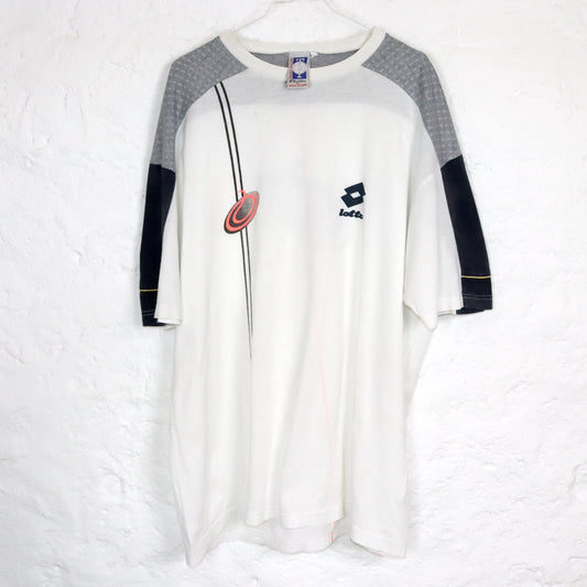 Vintage 80er 90er LOTTO for Boris Becker T-Shirt kurzarm Tennis weiß XL