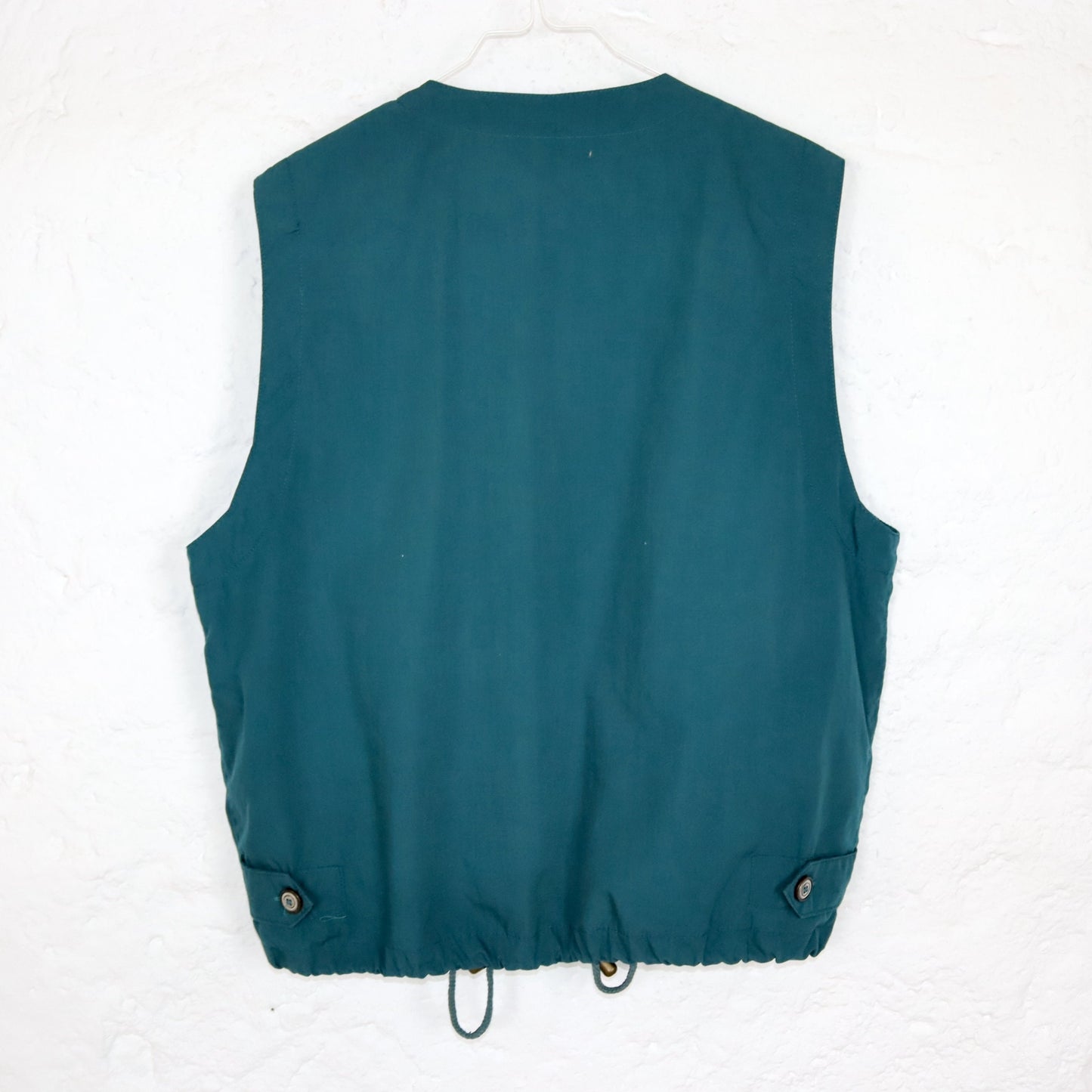 Vintage 80s 90s BRUGI vest cargo vest button placket dark green L