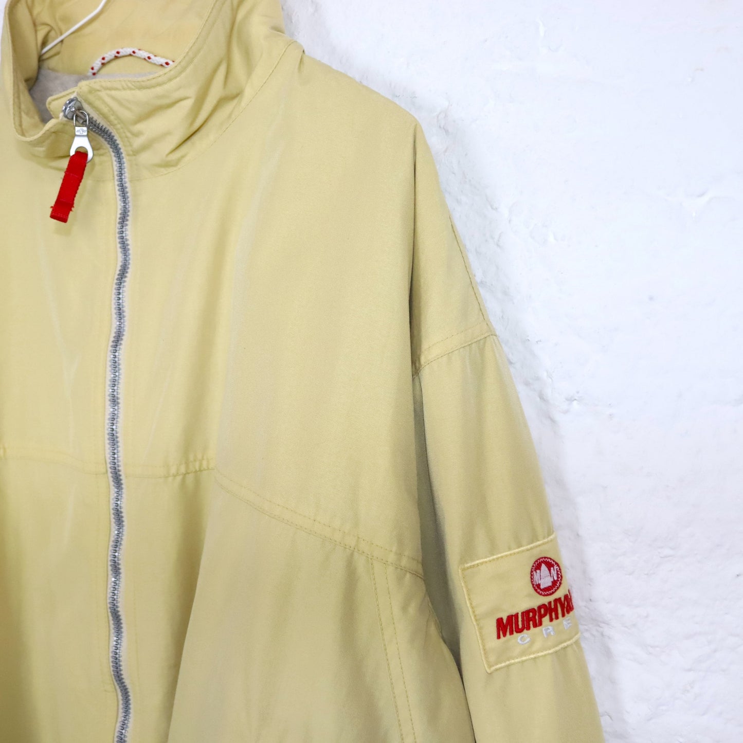 Vintage 80s 90s MURPHY & NYE jacket lightly lined stand-up collar yellow XXL