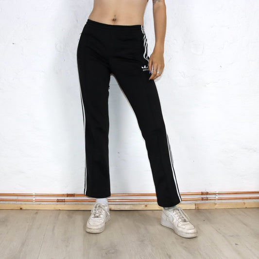 Vintage 00er Y2k ADIDAS Trainingshose Jogginghose schwarz weiß 36