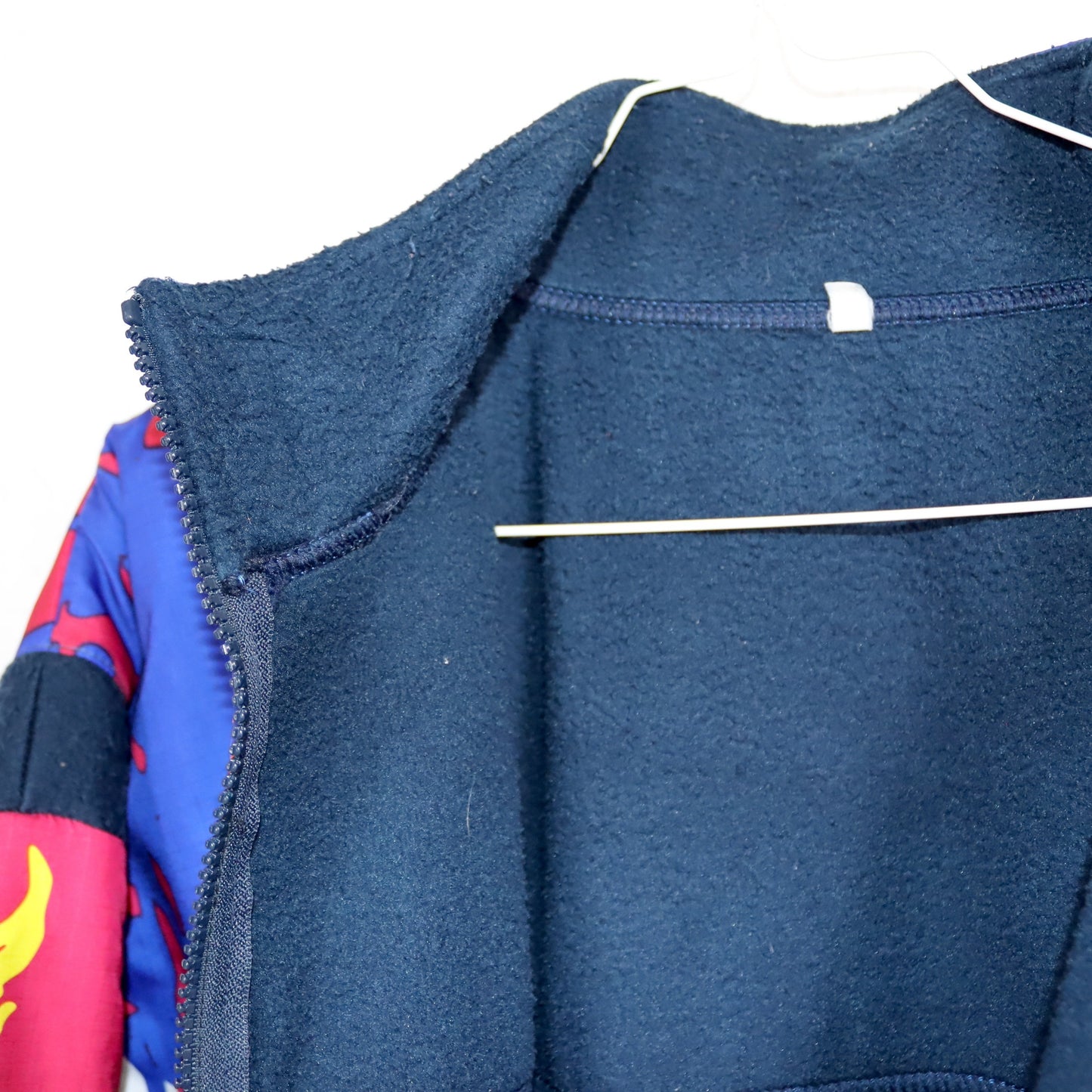 Vintage 80s 90s NALINI cycling jacket crazy pattern inside fleece L