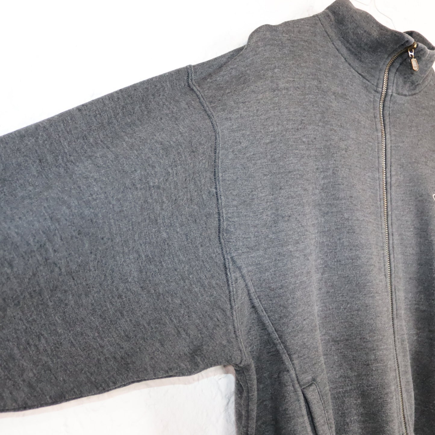 Vintage 80s 90s CHAMPION sweat jacket stand-up collar dark grey XL