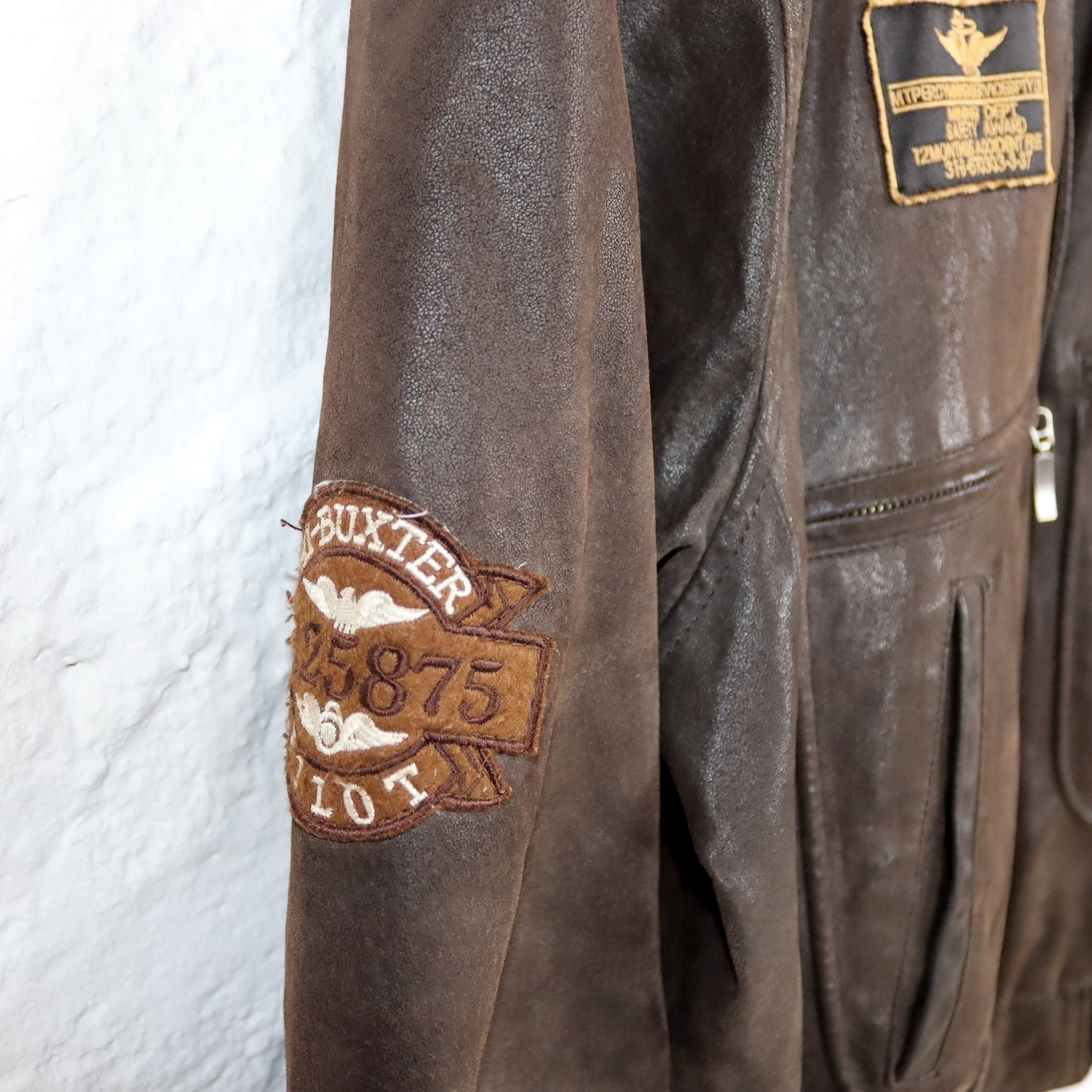 Vintage 80s 90s MONTES leather jacket biker jacket dark brown Army L