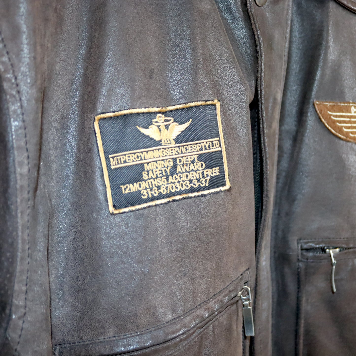 Vintage 80s 90s MONTES leather jacket biker jacket dark brown Army L