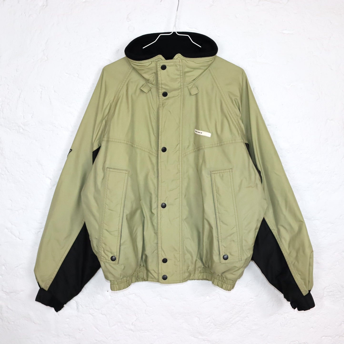 Vintage 80s 90s GREAT BANFF jacket lightly lined stand-up collar khaki black M