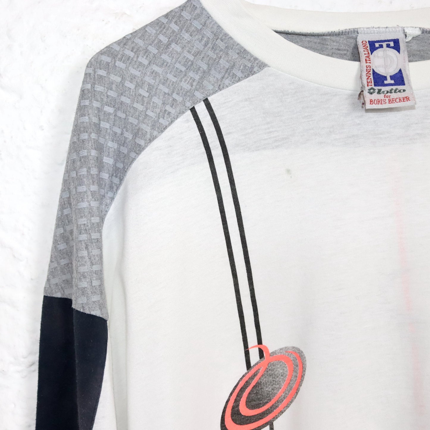 Vintage 80er 90er LOTTO for Boris Becker T-Shirt kurzarm Tennis weiß XL