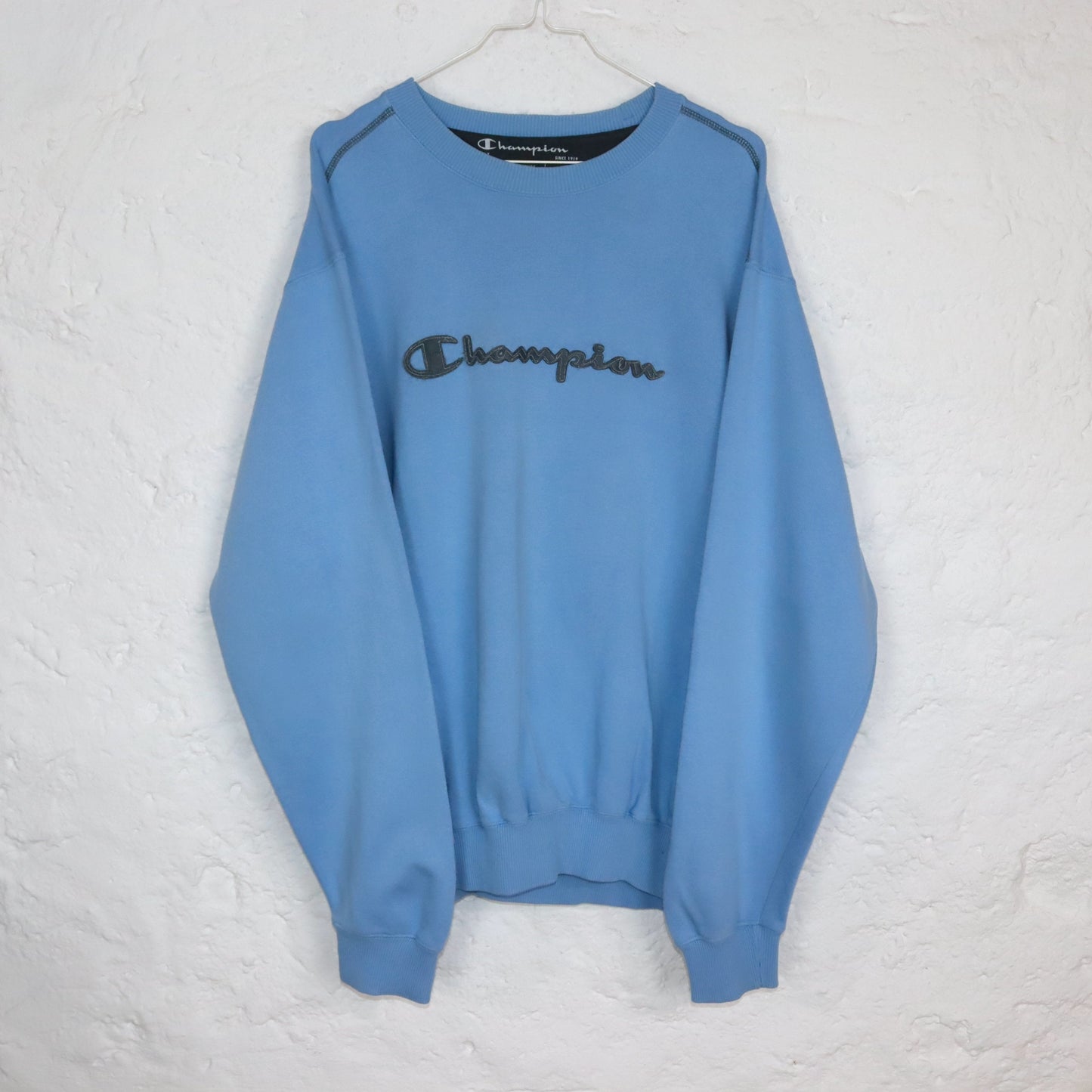 Vintage 80er 90er CHAMPION Sweatshirt Pullover hellblau L