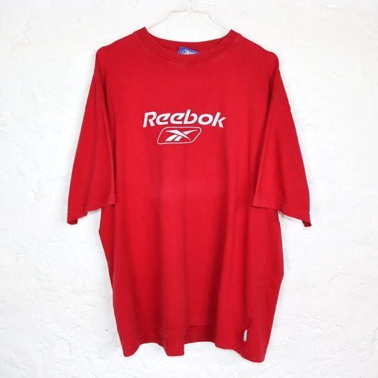 Vintage 80er 90er REEBOK T-Shirt kurzarm rot L