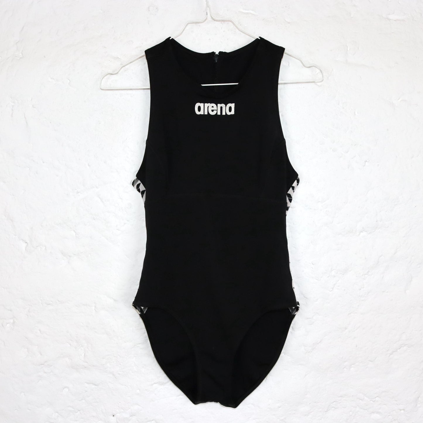 Vintage 80s 90s ARENA swimsuit bodysuit black white 36