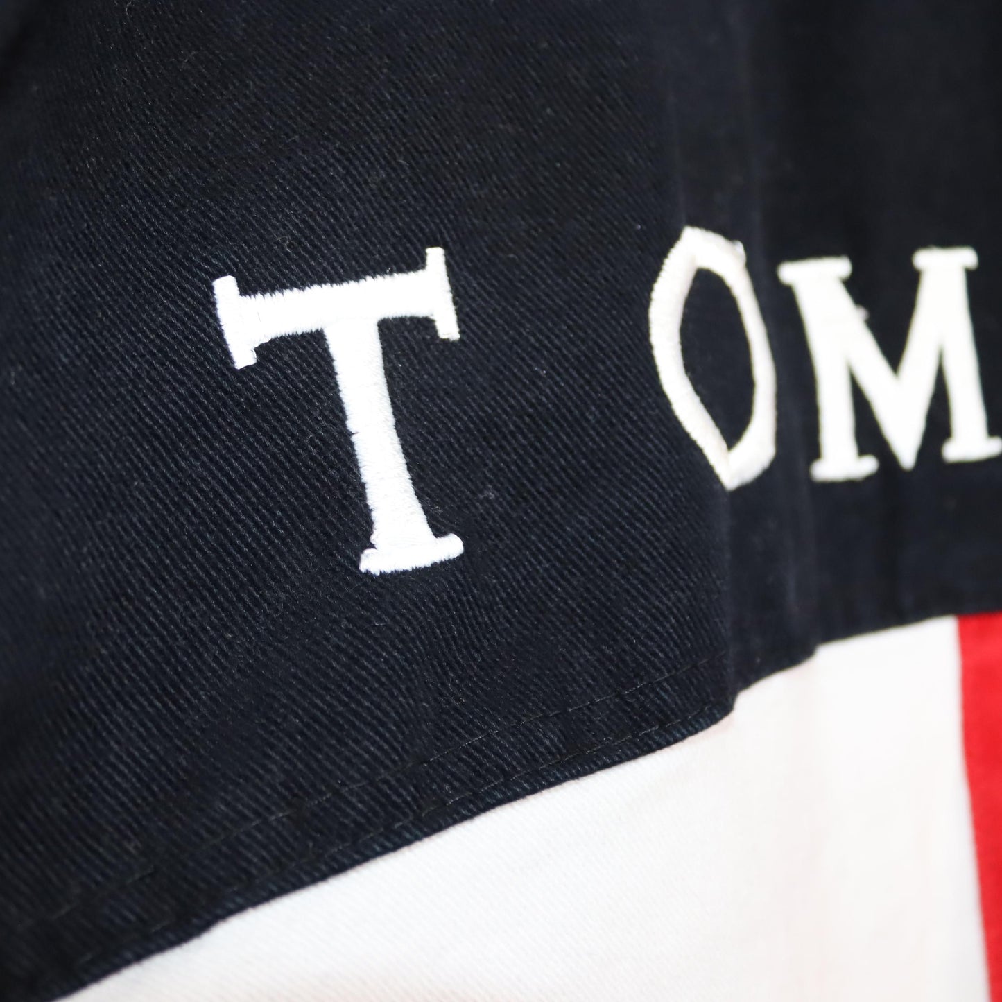 Vintage 80s 90s TOMMY HILFIGER Sailing Gear Rare Jacket lined collar white red black S