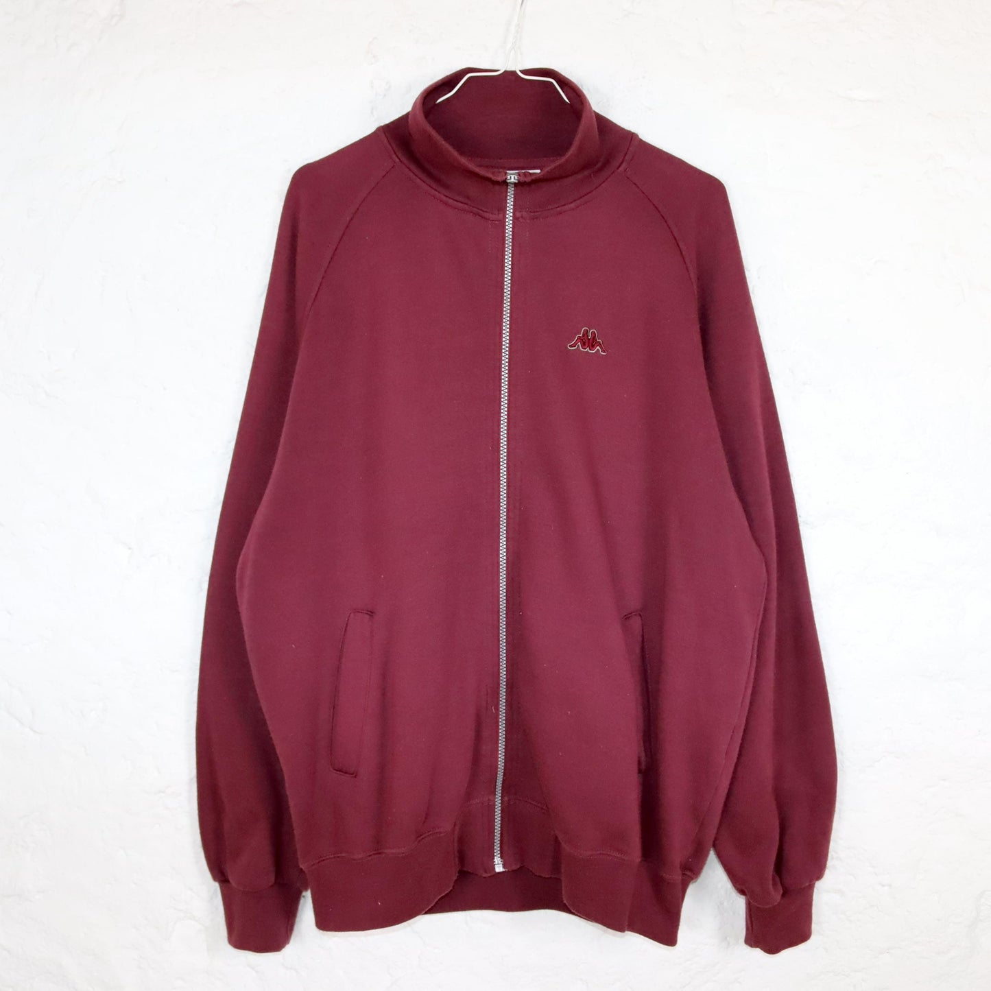 Vintage 80s 90s Y2k KAPPA tracksuit jacket sweat jacket stand-up collar dark red L