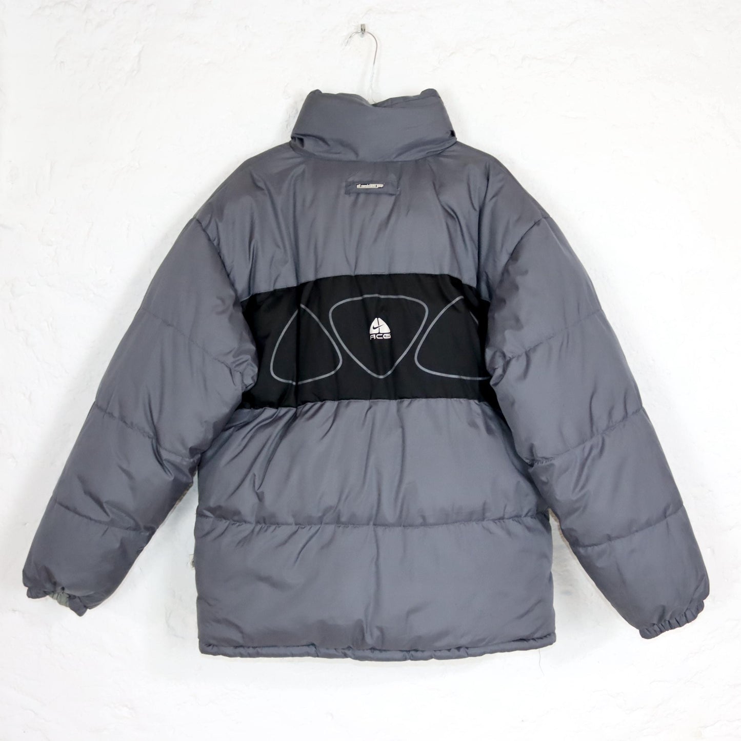 Vintage 80s 90s Y2k NIKE PREMIER ACG reversible jacket winter jacket puffer jacket stand-up collar lined grey L
