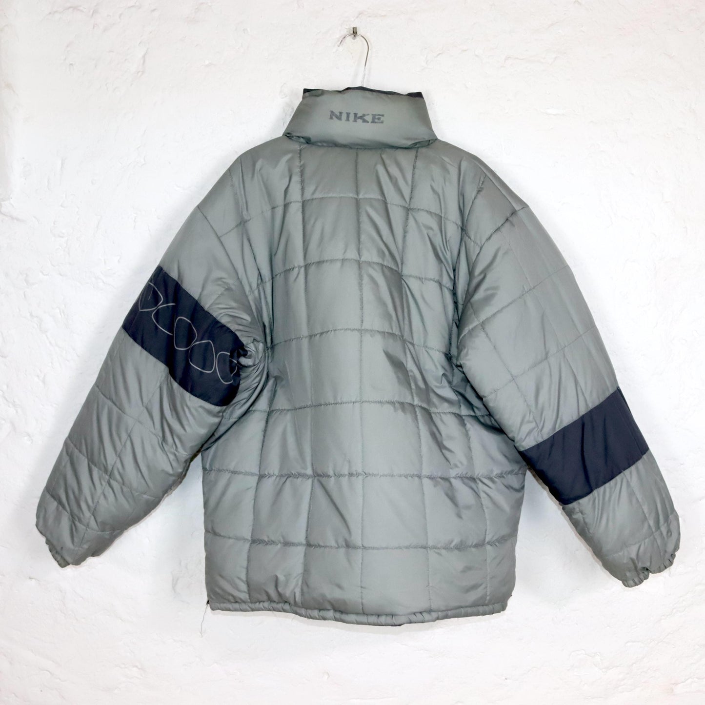 Vintage 80s 90s Y2k NIKE PREMIER ACG reversible jacket winter jacket puffer jacket stand-up collar lined grey L