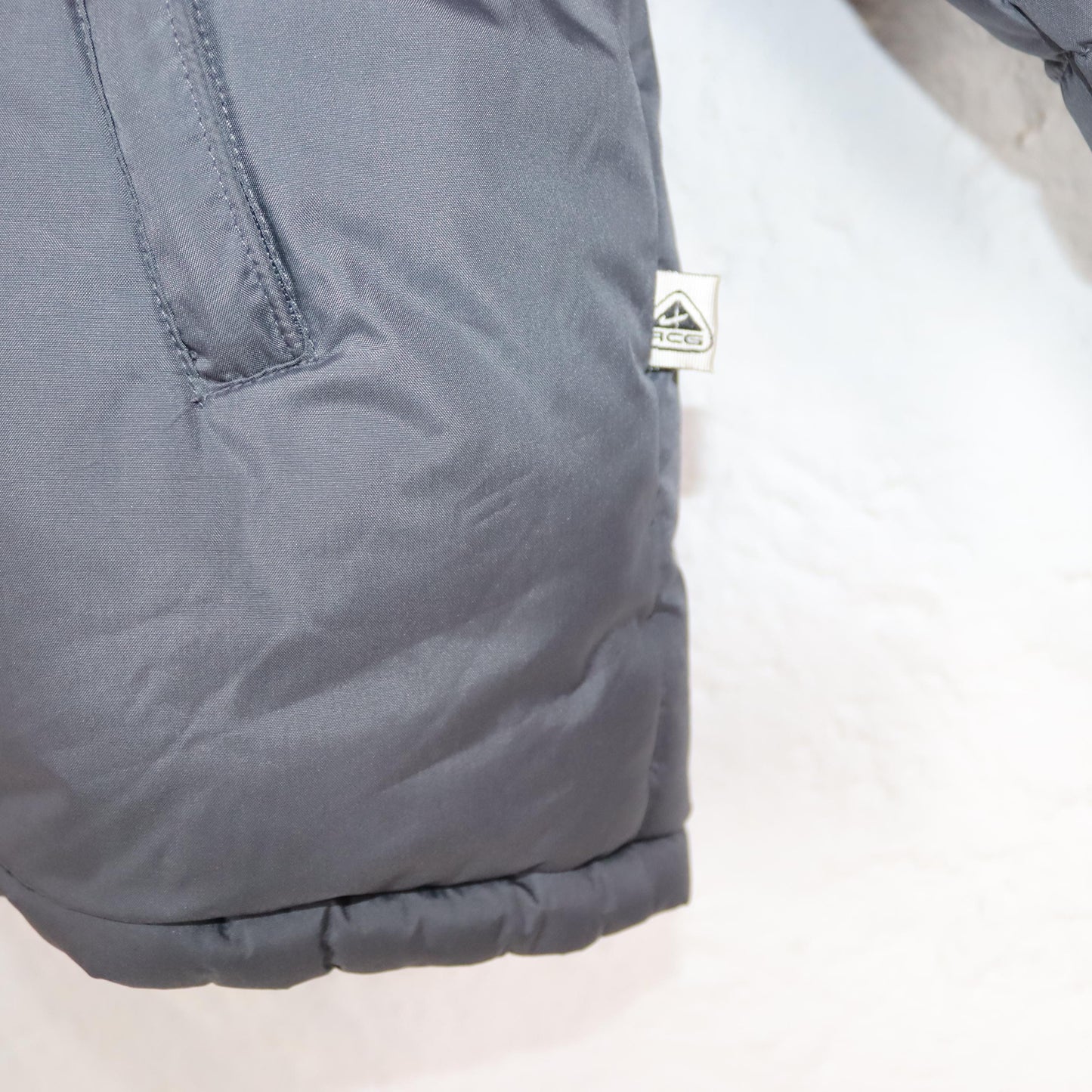 Vintage 80s 90s Y2k NIKE PREMIER ACG reversible jacket winter jacket puffer jacket stand-up collar lined grey L