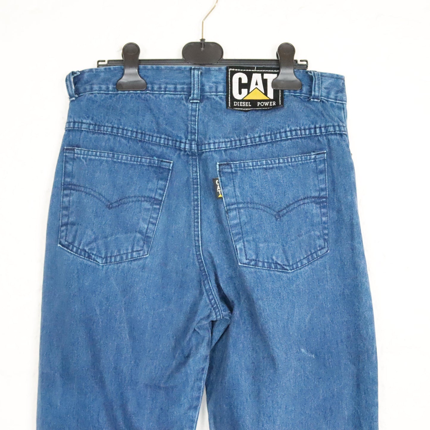 Vintage 80s 90s CAT jeans pants highwaist straight leg blue W33
