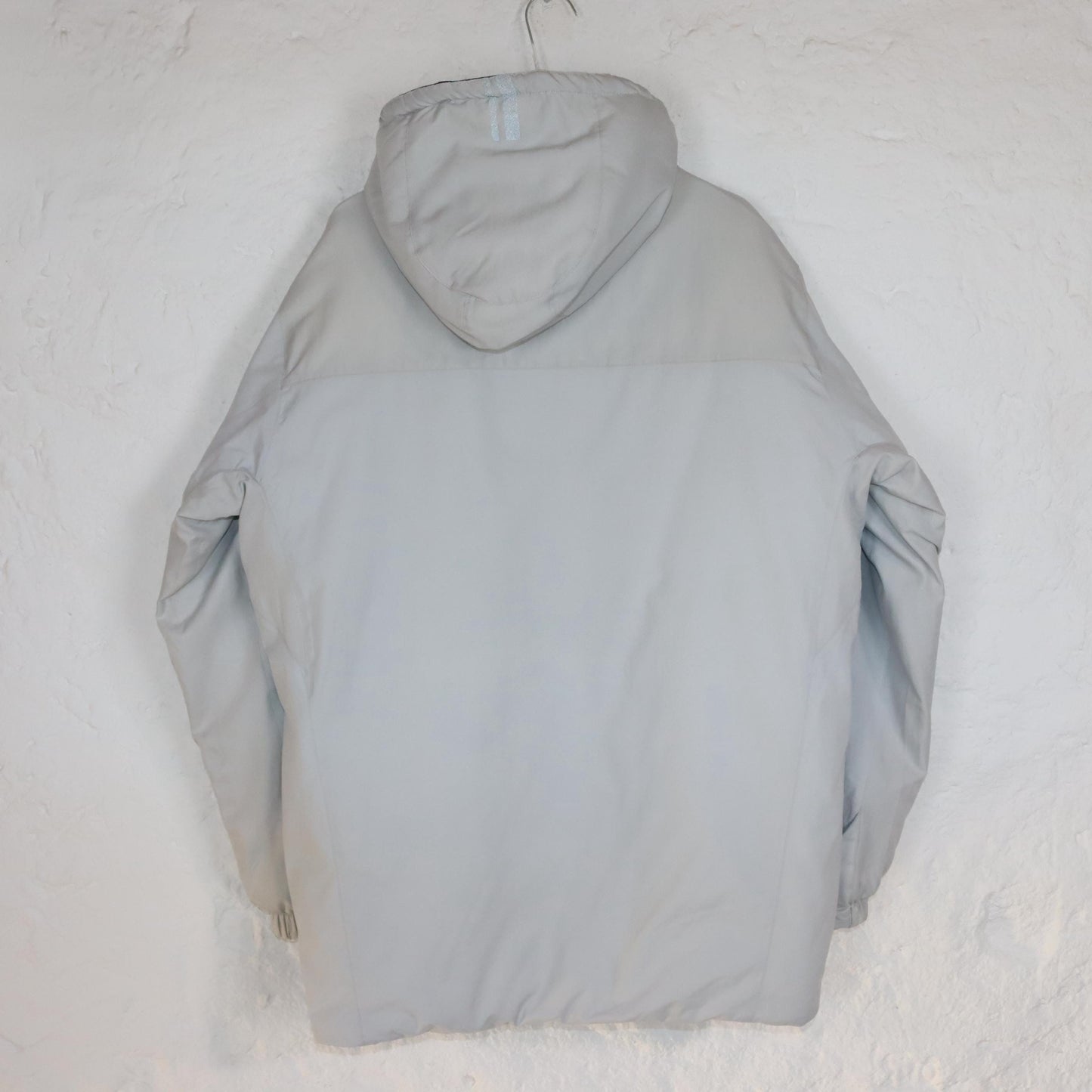 Vintage 90s 00s Y2k NIKE Parka Coat Jacket Lined with Hood Light Grey M