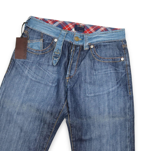 Vintage 90er 00er Y2k ENERGIE Baggy Jeans Deadstock weites Bein blau W33