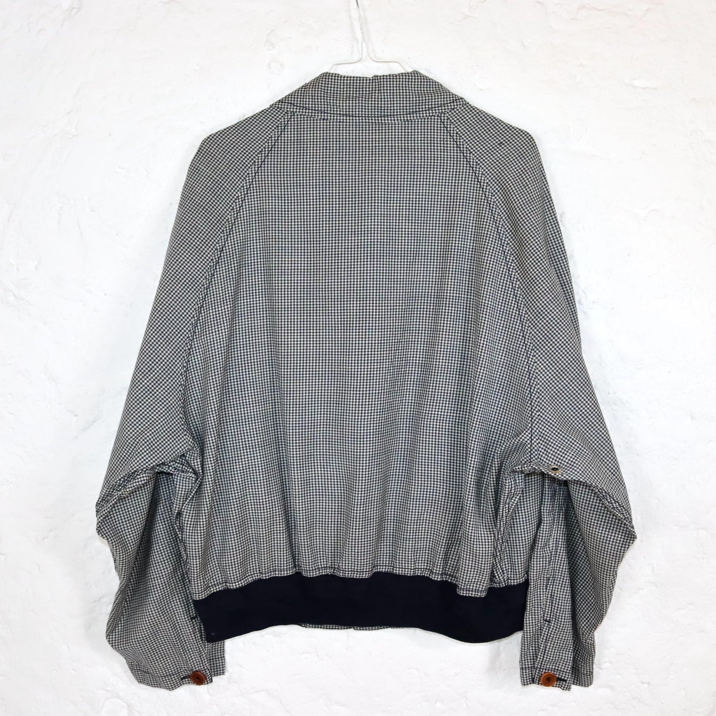 Vintage 80s 90s GUIDO PELLEGRINI thin jacket checked black and white Blouson 50 L