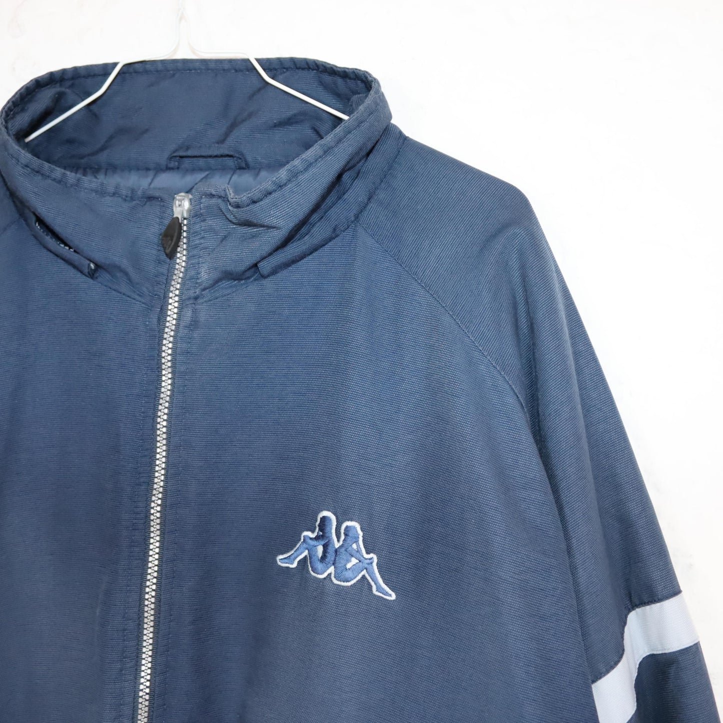 Vintage 80s 90s KAPPA jacket lightly lined stand-up collar dark blue 3XL