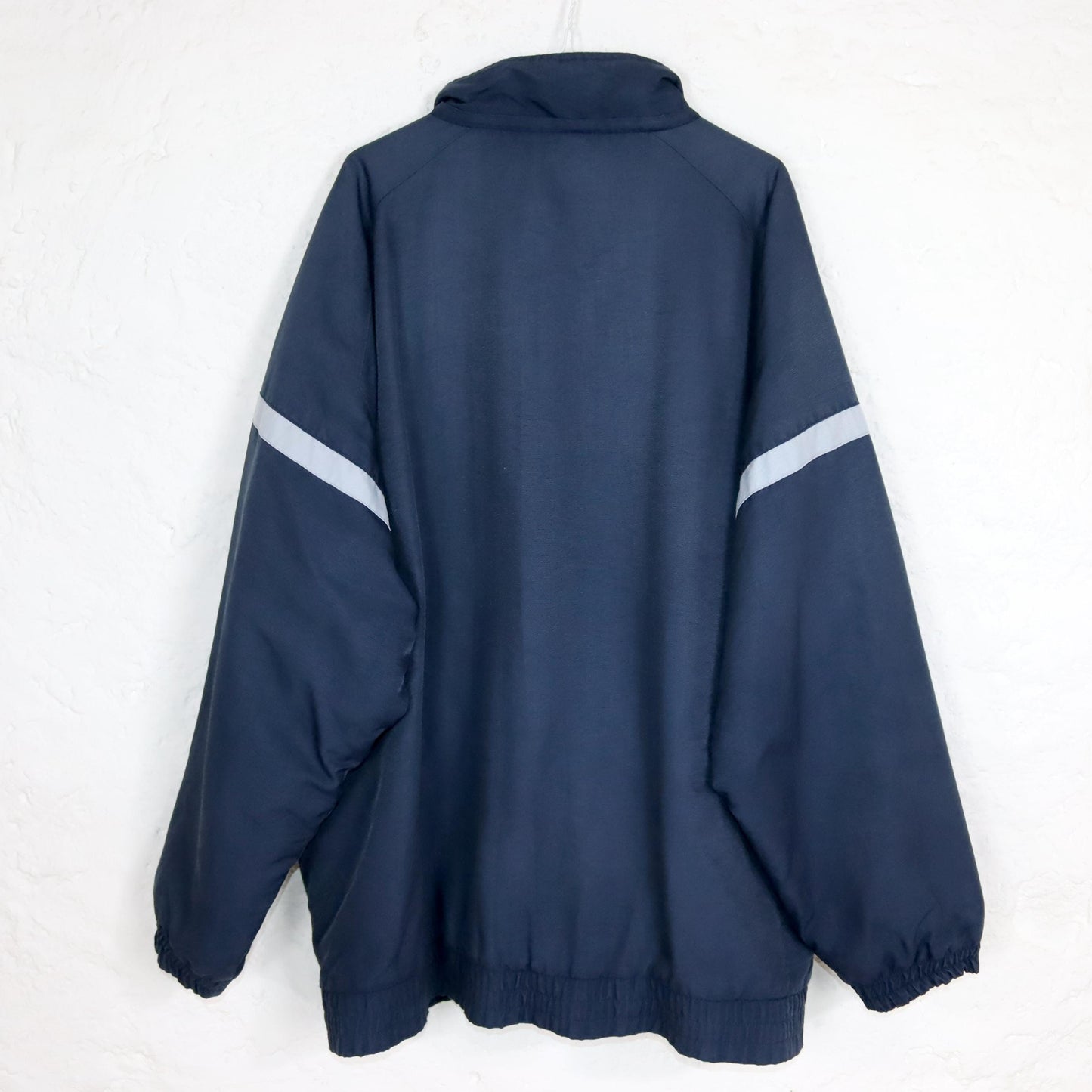 Vintage 80s 90s KAPPA jacket lightly lined stand-up collar dark blue 3XL