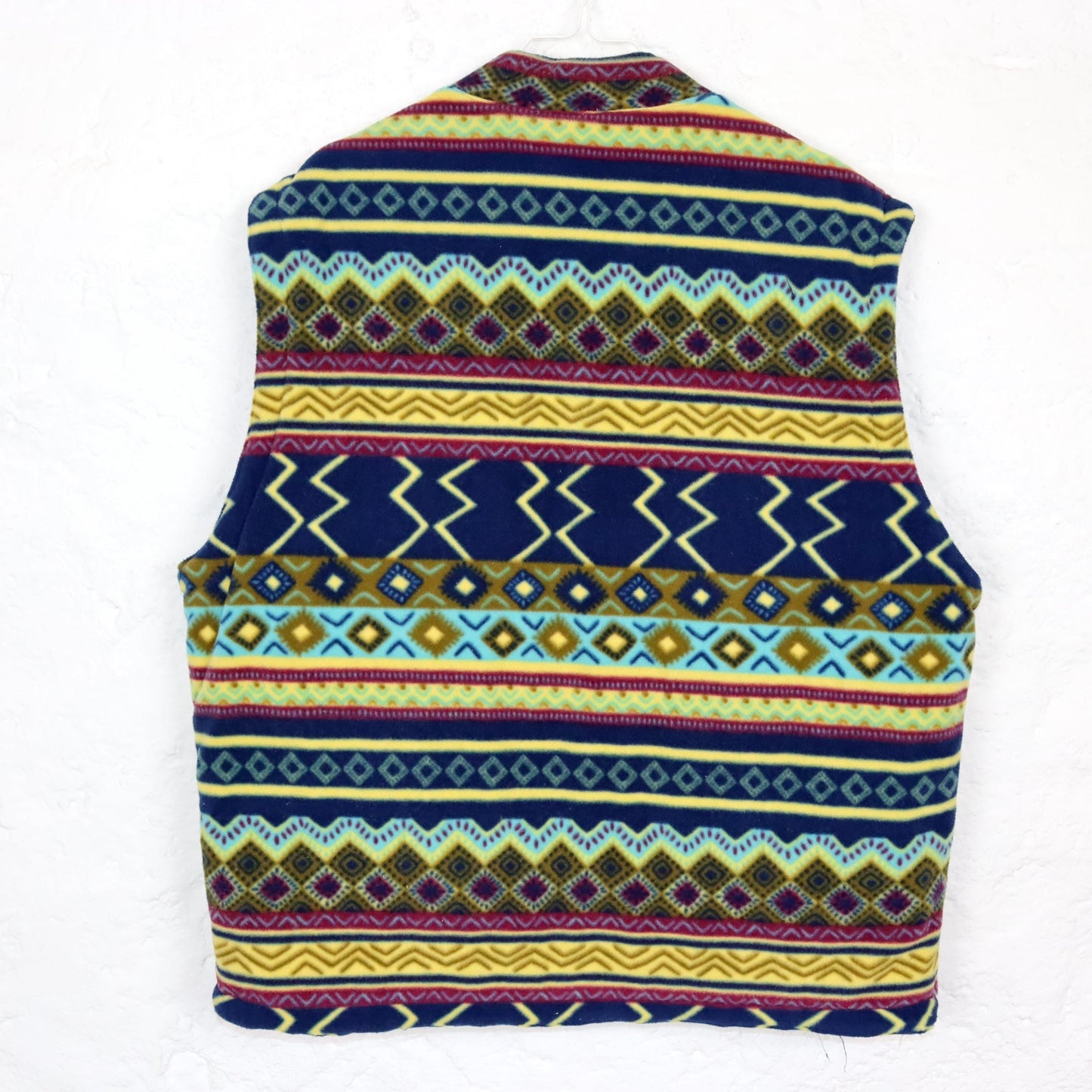Vintage 80er 90er ROY ROGERS Wendeweste Weste Fleece leicht gefüttert crazy pattern bunt XL