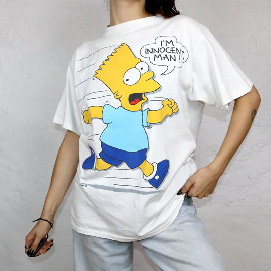Vintage 80er 90er CHANGES RAR 1990 Simpsons T-shirt kurzarm Print Matt Groening single stitch Made in USA L