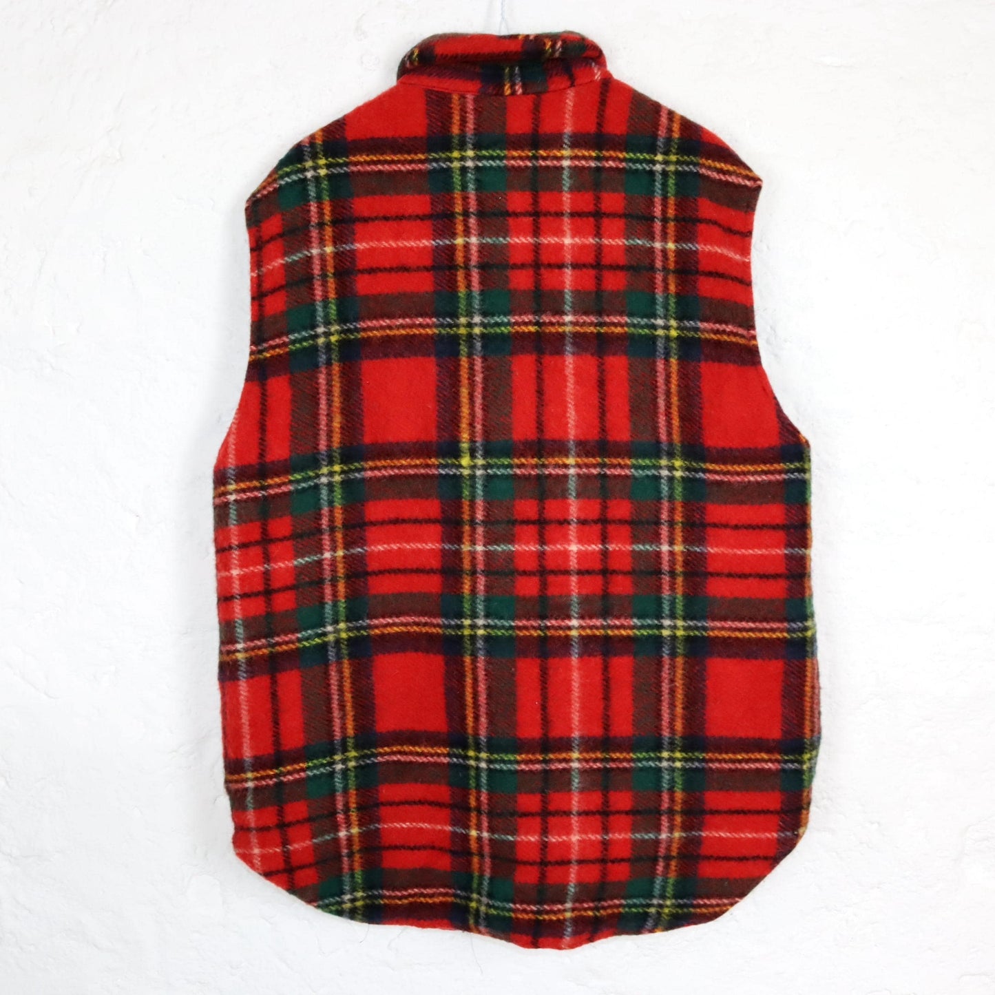 Vintage 80er 90er DOLCE & GABBANA Wollweste gefüttert kariert Weste Wolle XL