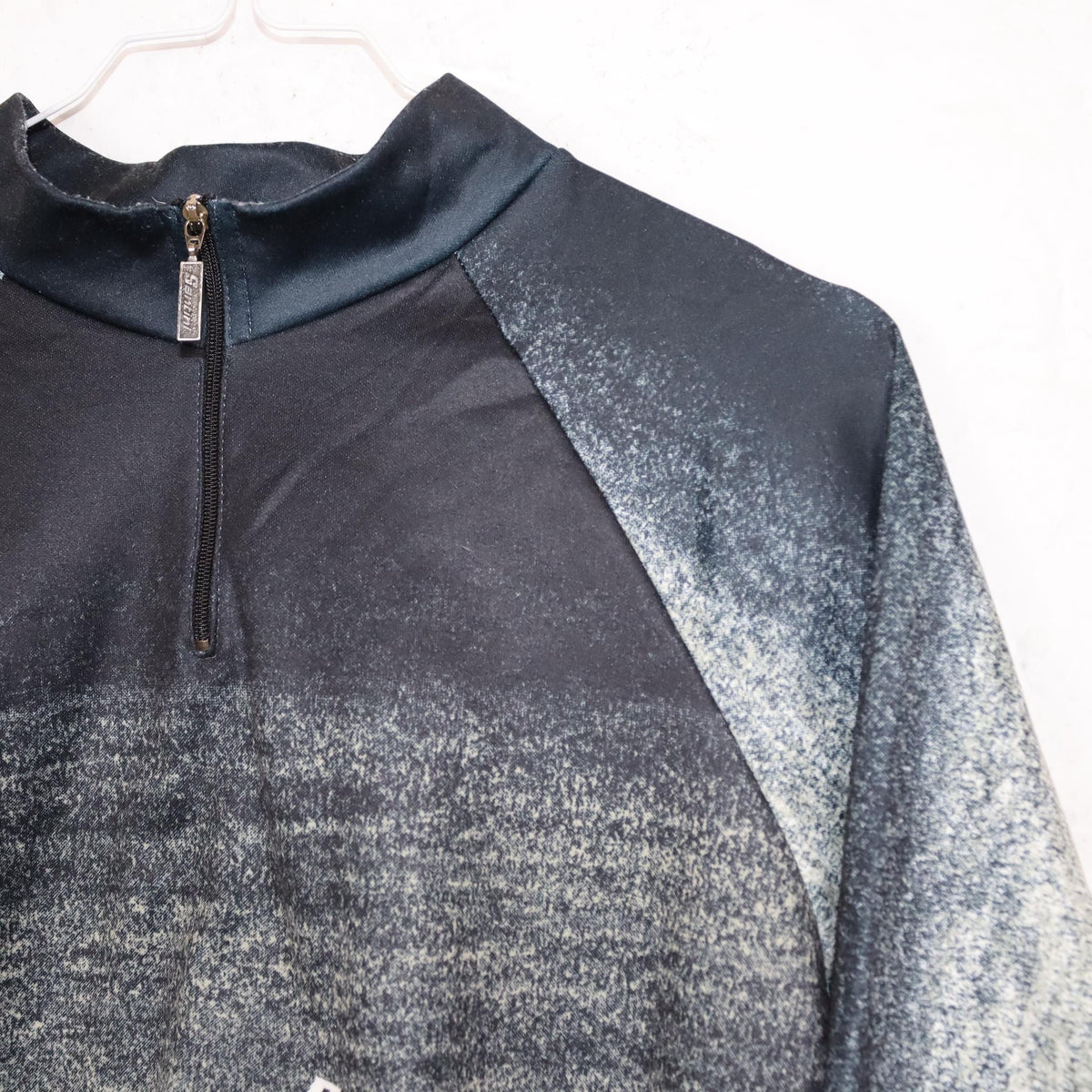 Vintage 80s 90s SMS SANTINI cycling jersey long sleeve inside fleece crazy pattern XL