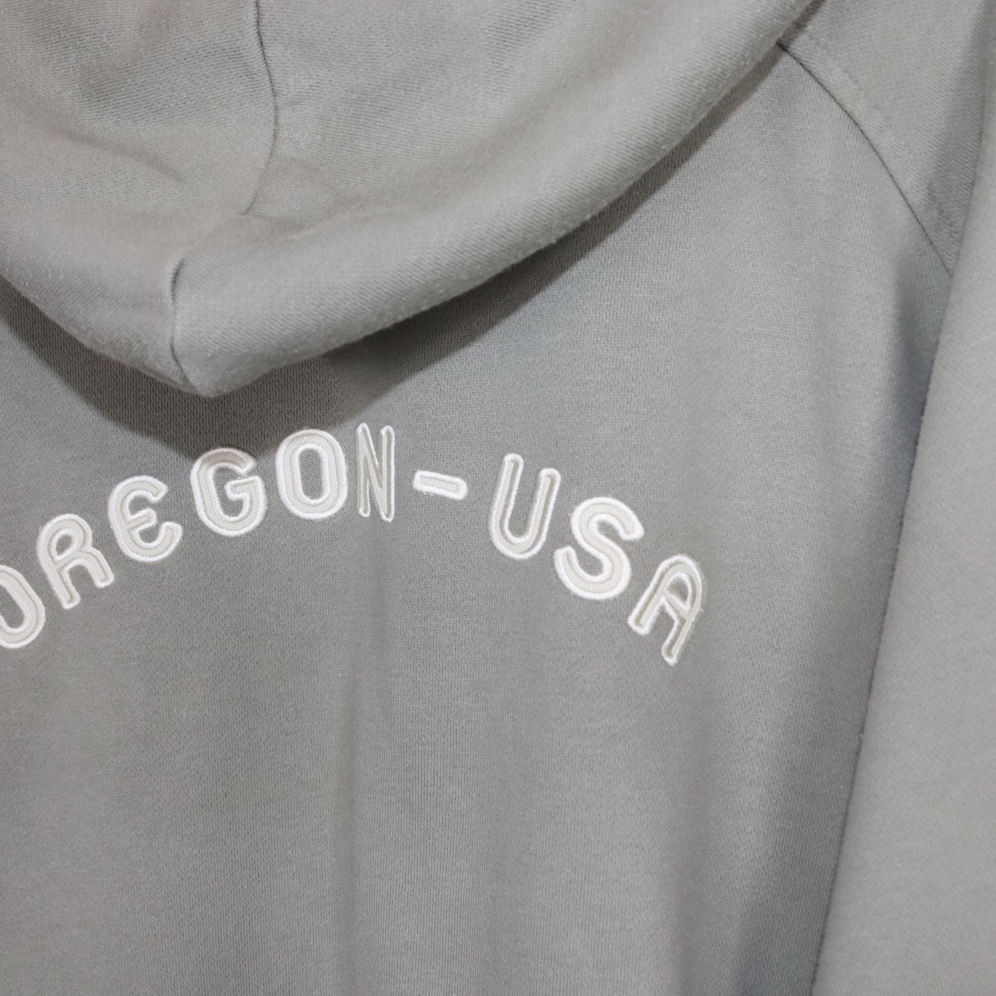 Vintage 80er 90er NIKE Zip Hoodie Jacke Kapuze beige dick Strickeinsatz L