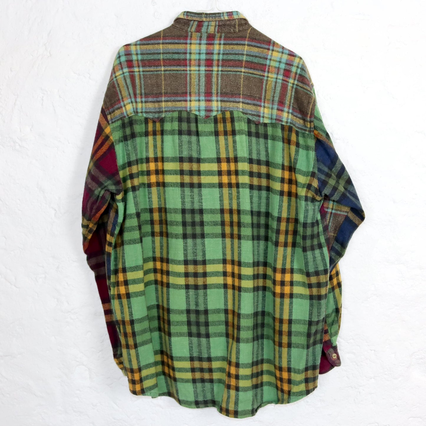 Vintage 80s 90s TAKE IT EASY flannel shirt long sleeve colorful checked L