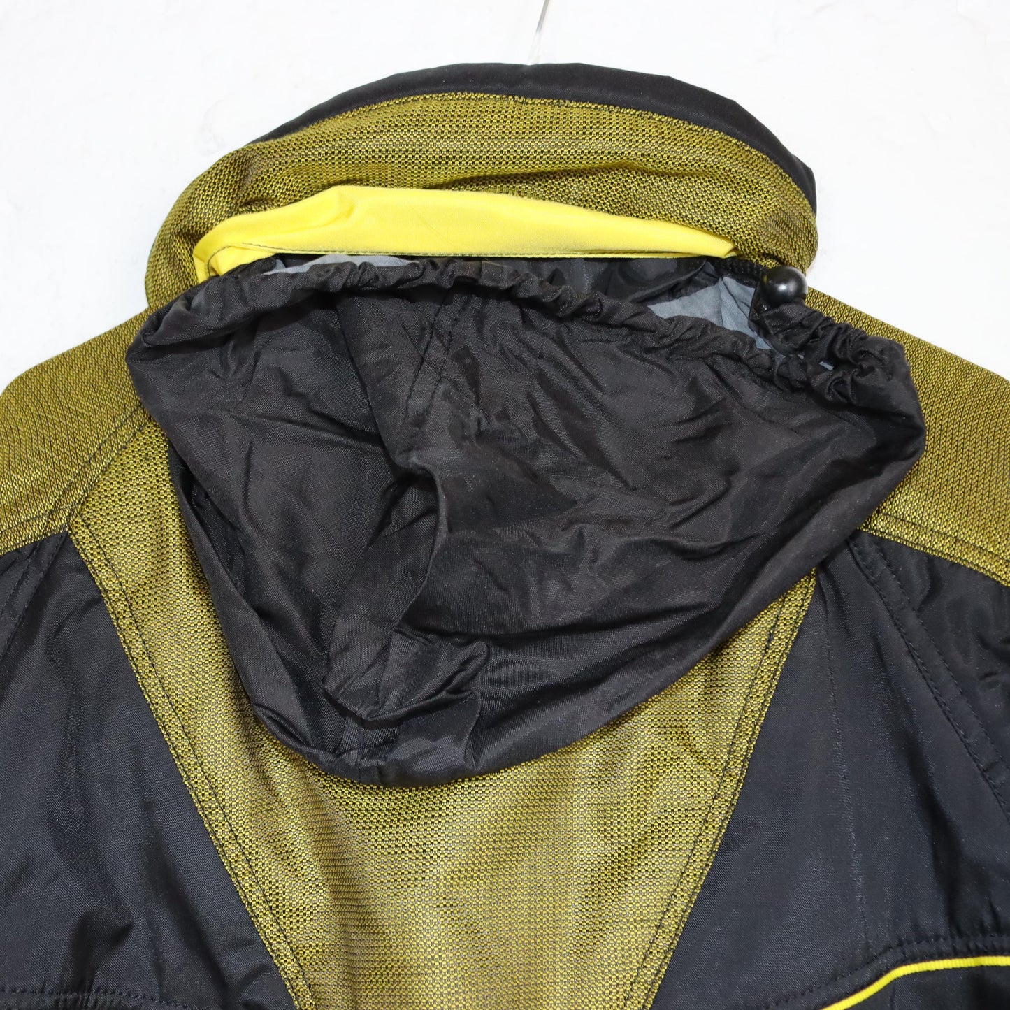 Vintage 80er 90er MC.ROSS Skijacke Winterjacke gefüttert schwarz gelb Stehkragen 48 L