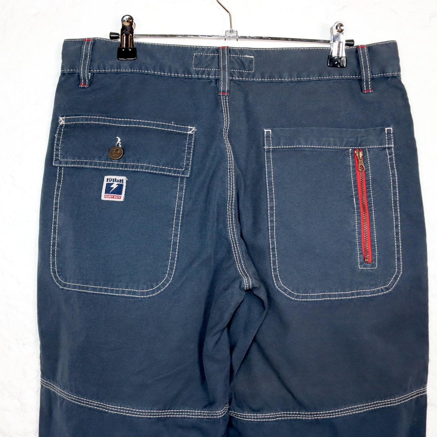 Vintage 90er 00er Y2k KILLAH Baggy Pants Hose gerades Bein dunkelblau Deadstock W29