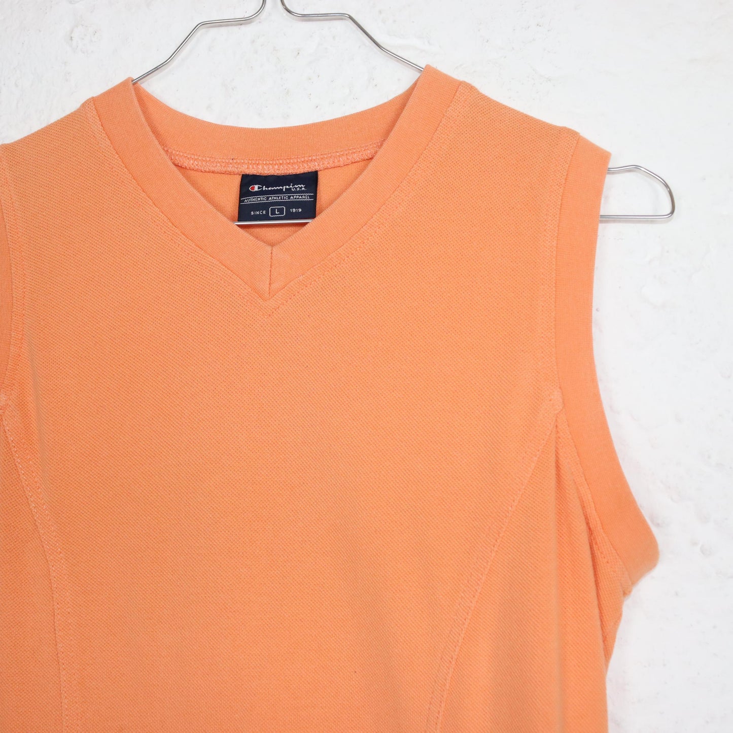 Vintage 80s 90s CHAMPION tennis dress orange apricot sleeveless M/L