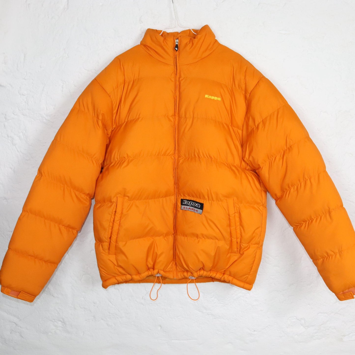 Vintage 80s 90s Y2k KAPPA puffer jacket lined winter jacket orange XL