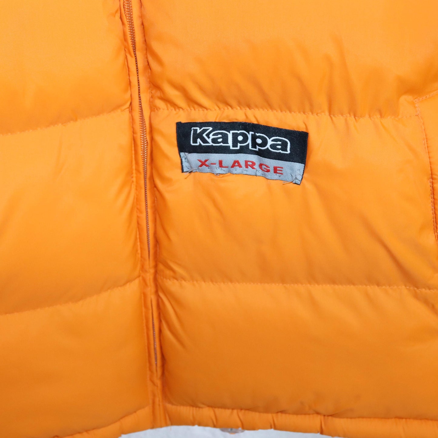 Vintage 80s 90s Y2k KAPPA puffer jacket lined winter jacket orange XL