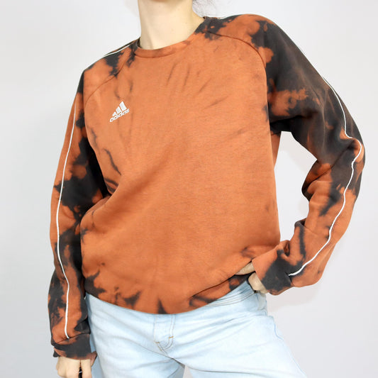 Vintage 80er 90er ADIDAS Sweatshirt Pullover reworked selfmade Batik M