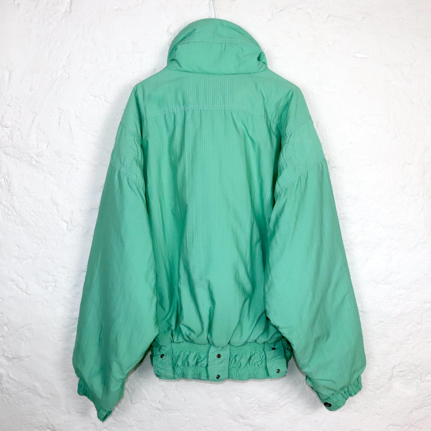 Vintage 80s 90s MDC winter jacket ski jacket lined turquoise stand-up collar 48 M