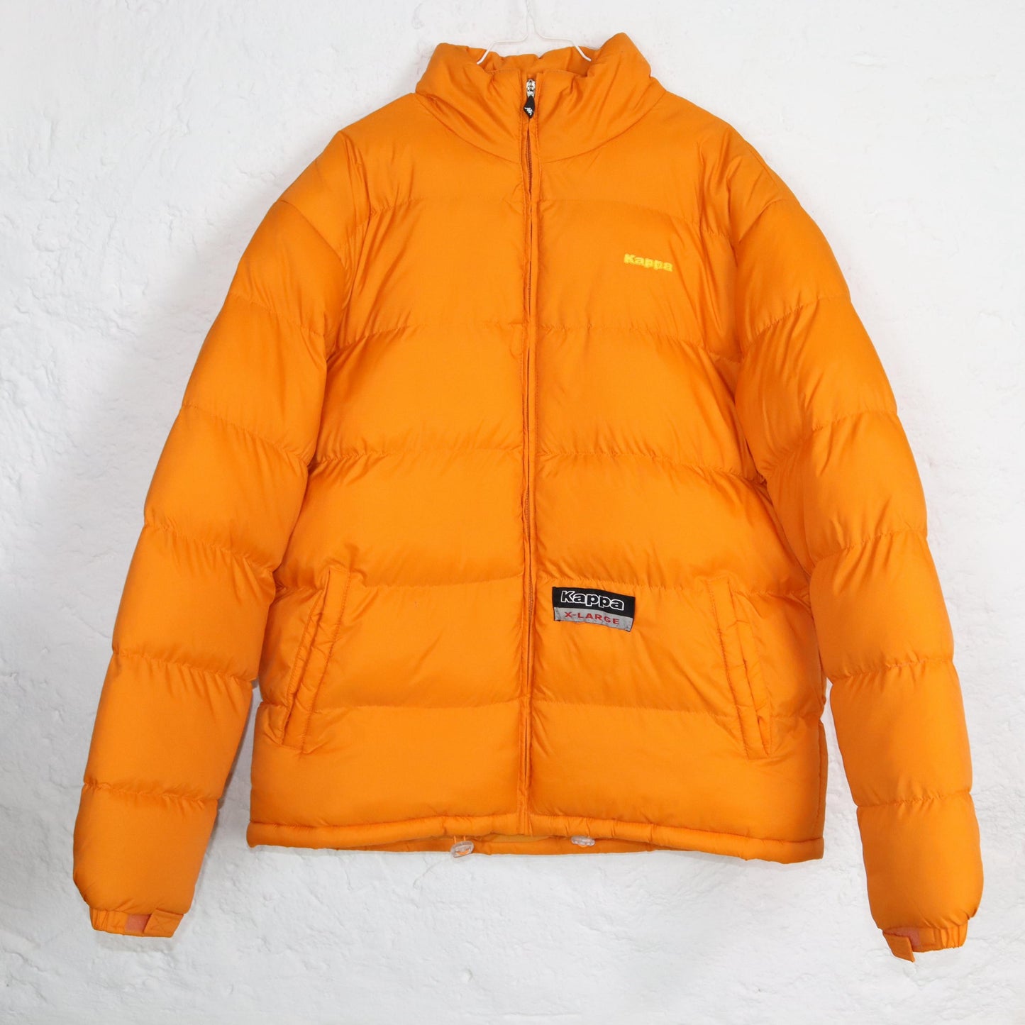 Vintage 80s 90s Y2k KAPPA puffer jacket lined winter jacket orange XL