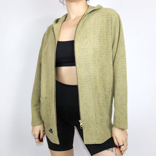 Vintage 80er 90er ASICS Jacke dünn mit Kapuze Trainingsjacke L