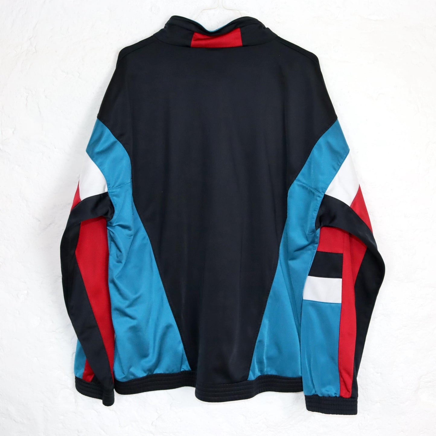 Vintage 80s 90s PUMA tracksuit jacket stand-up collar black blue red L