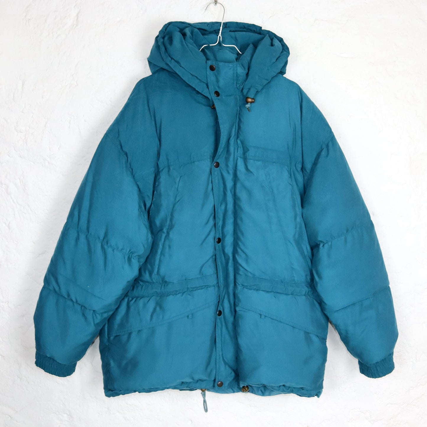 Vintage 80s 90s BRUGI down jacket winter jacket lined puffer jacket blue 56 XXL