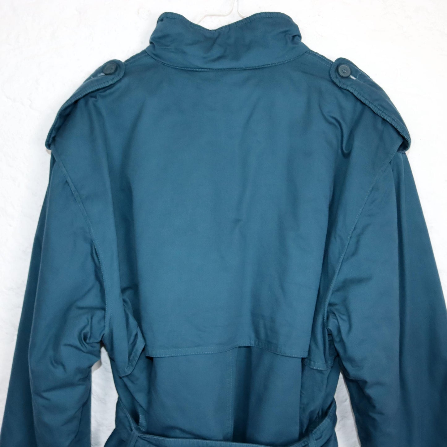 Vintage 80s 90s CIAO trench coat lined blue belt L