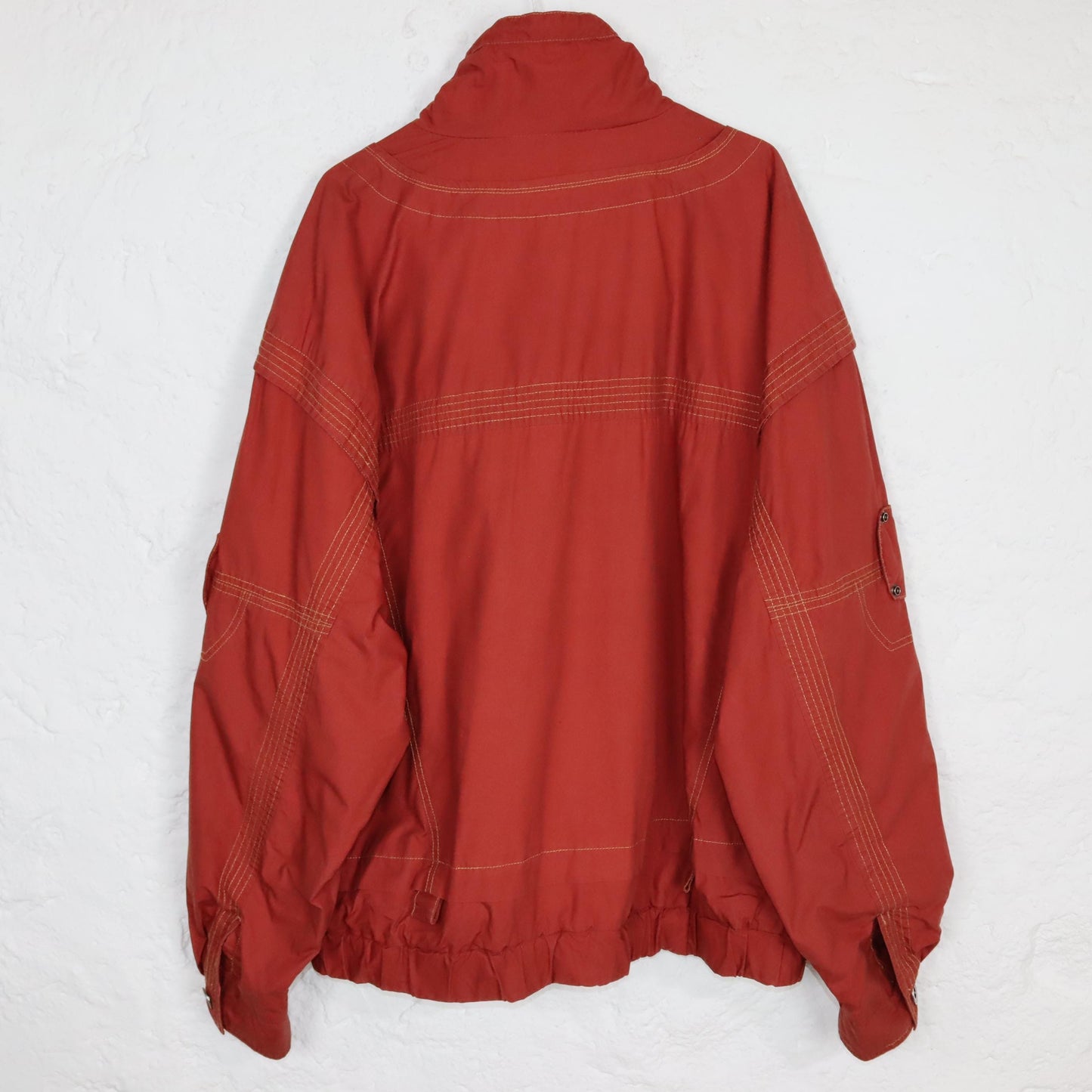 Vintage 80s 90s AVANTI jacket windbreaker transition jacket stand-up collar red XL