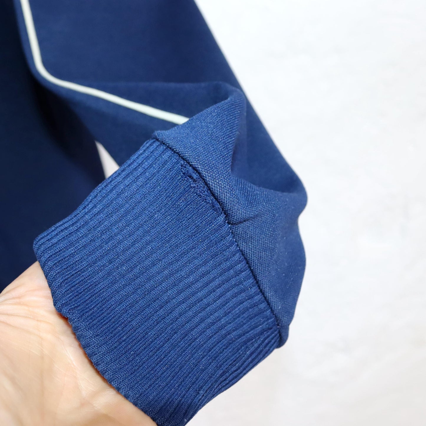Vintage 80s 90s DIADORA tracksuit jacket stand-up collar dark blue tight M/L