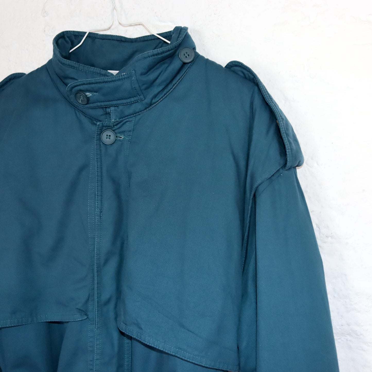Vintage 80s 90s CIAO trench coat lined blue belt L