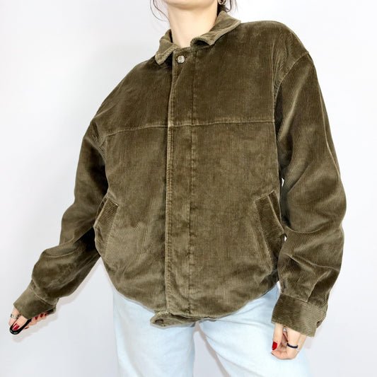 Vintage 80er 90er EL PASO Cordjacke Jacke Cord braun Kragen innen Flanell XL