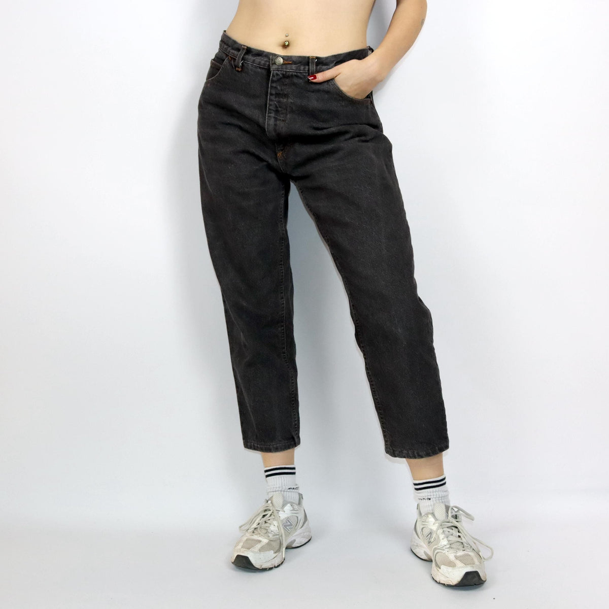 Vintage 80er 90er RIFLE Jeans grau doppellagig Winterjeans W36 L30