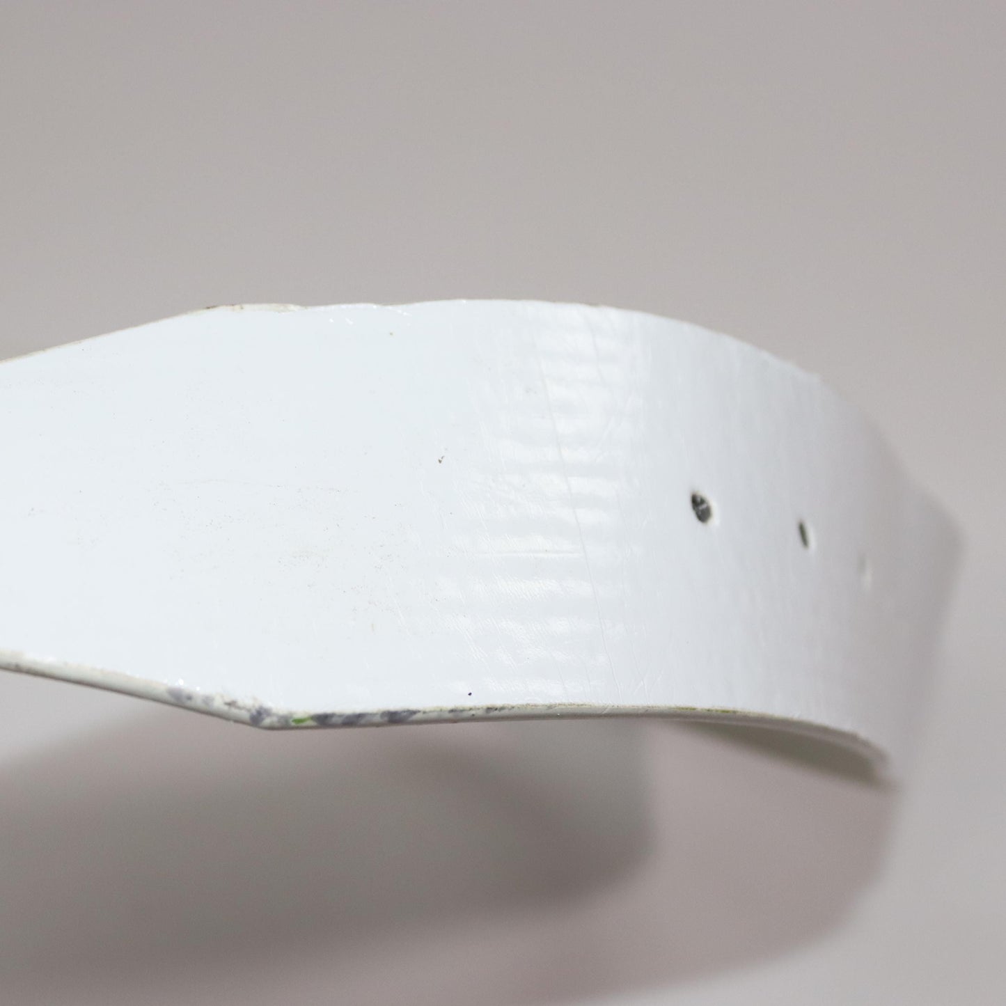 Vintage 80s 90s belt white large buckle silver Made in Italy 85 cm